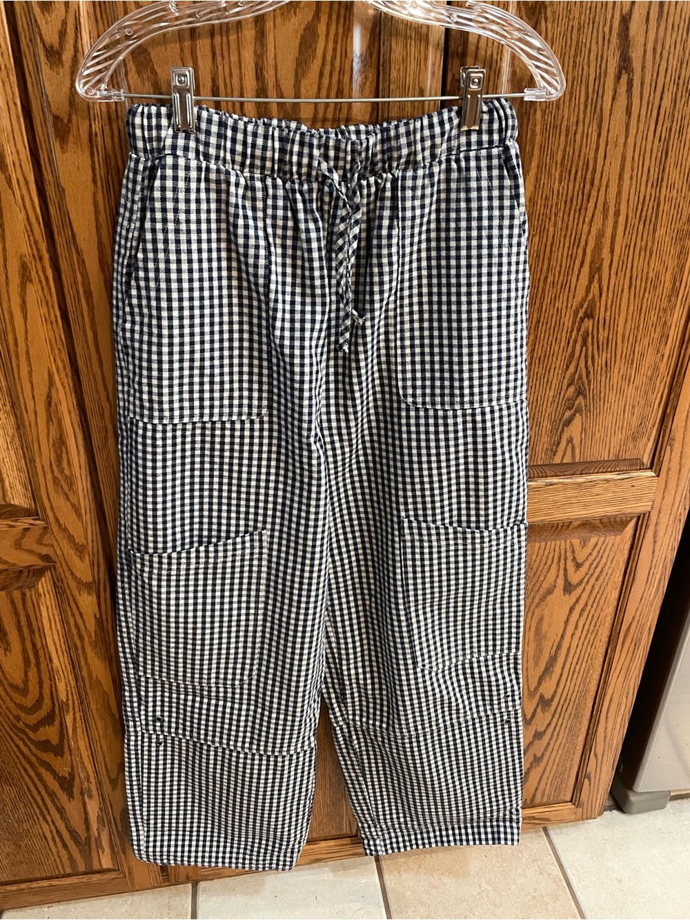 Wide-Leg Gingham Pull-On Pants in Black & White from Buckle